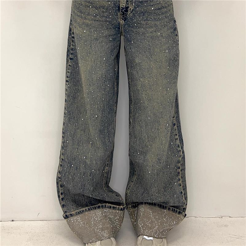 jeans strass baggy
